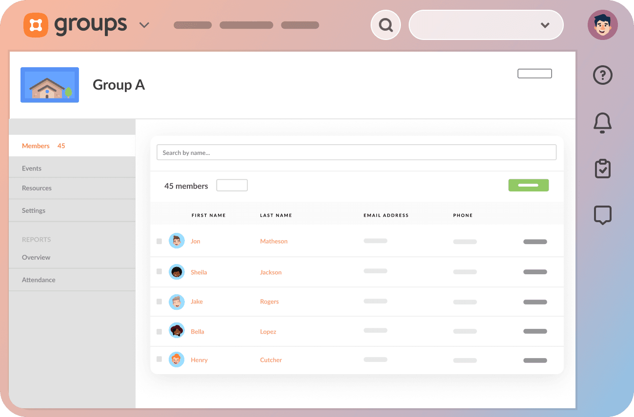 Planning Center Screenshot