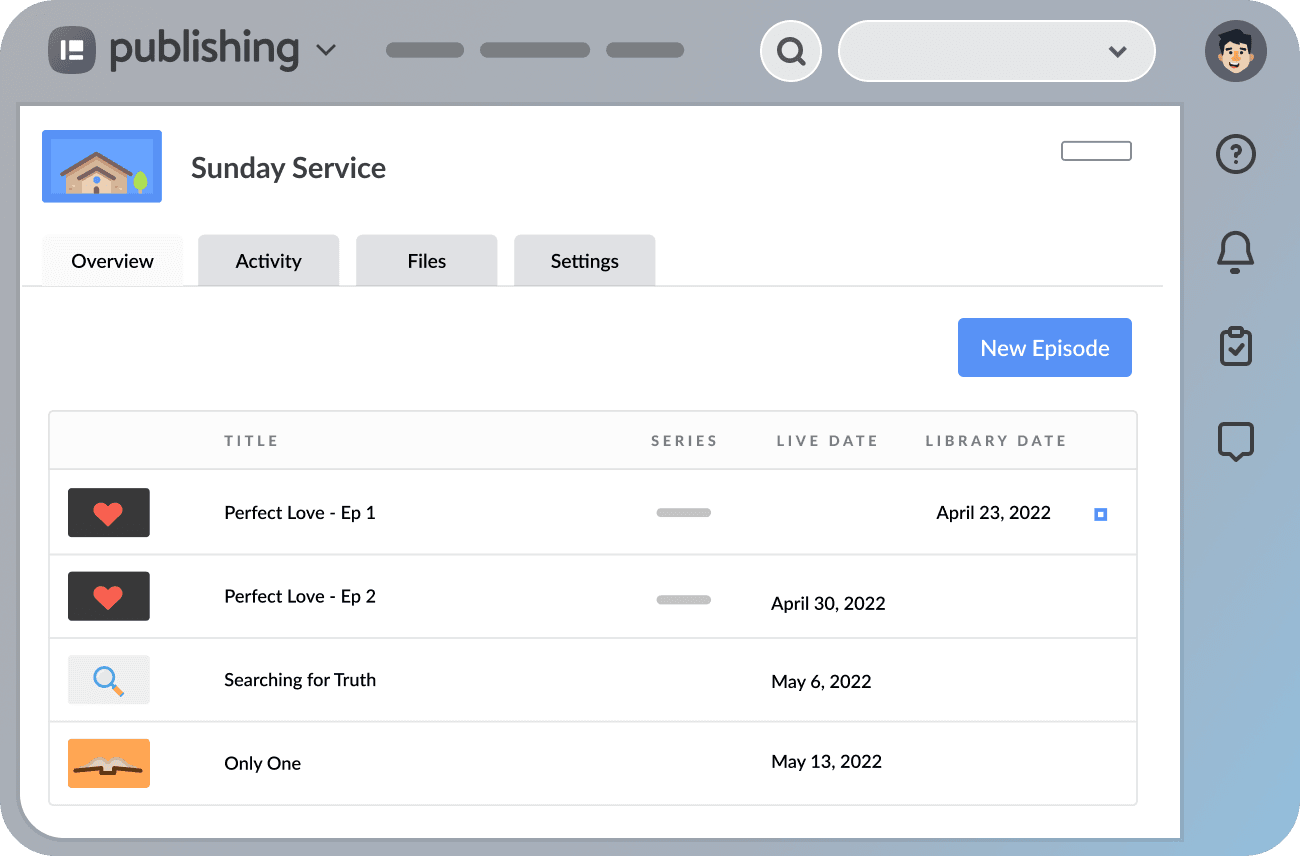 Planning Center Screenshot