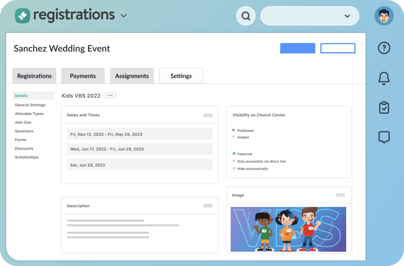 Planning Center Screenshot