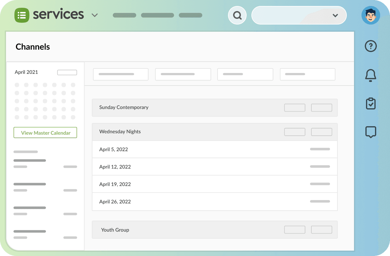 Planning Center Screenshot