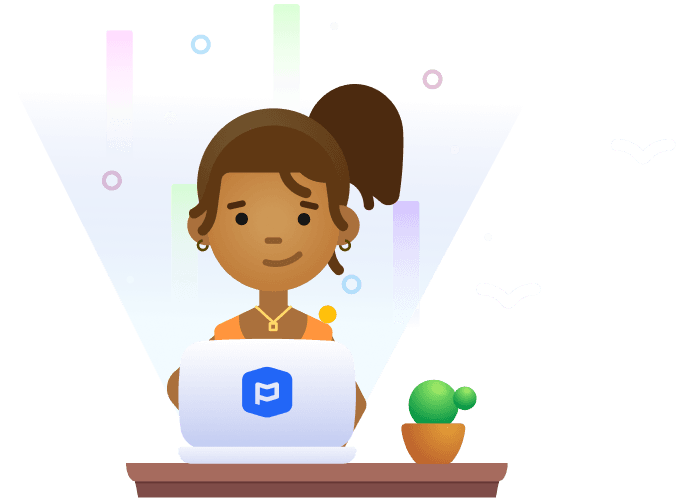 Girl using planning center software